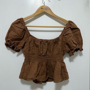 SUNDAY BEST - Crop puff sleeves - Size Small